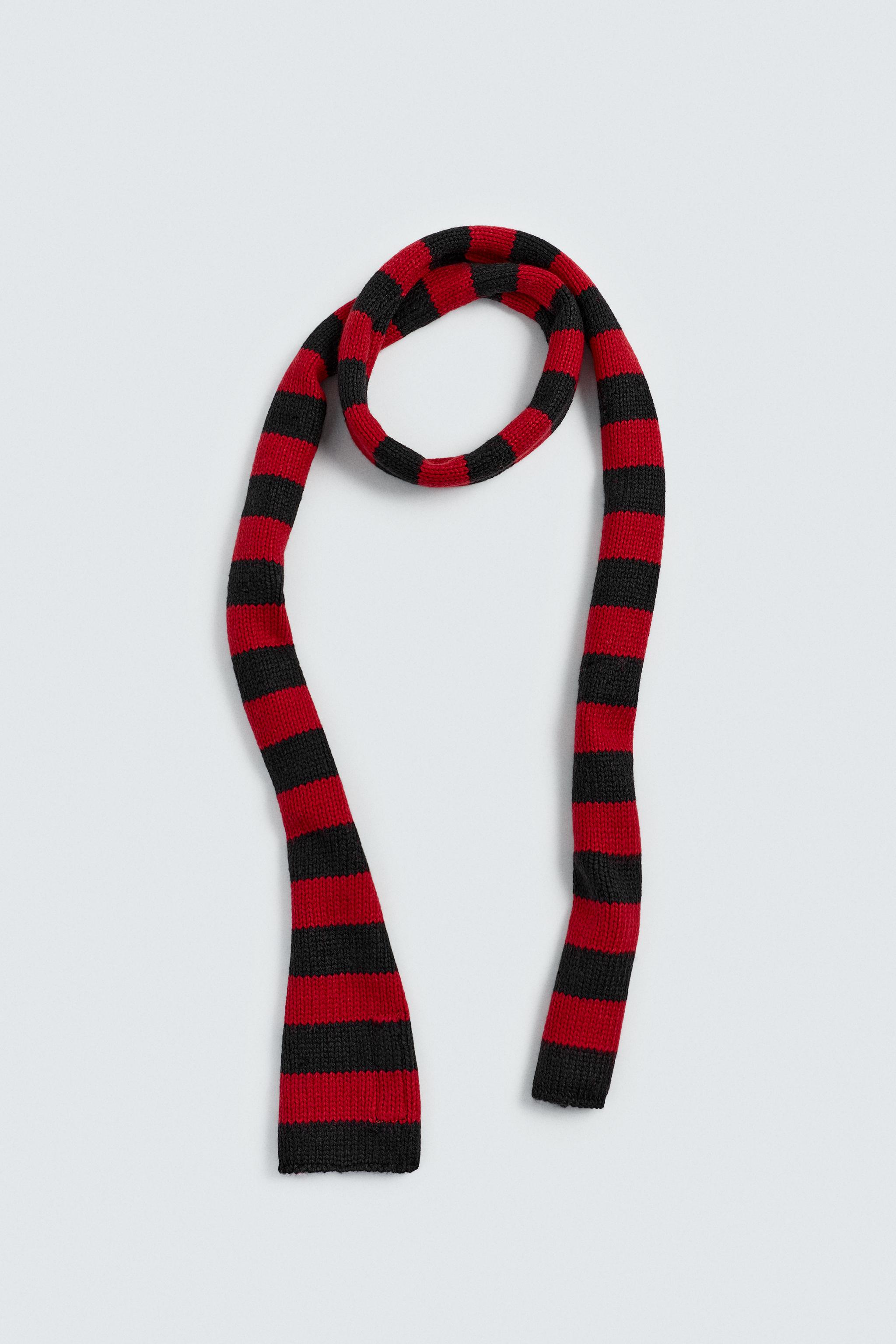 STRIPED KNIT SCARF